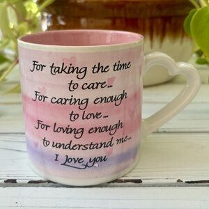 Vintage Pink Russ Mug "I Love You" 1980s